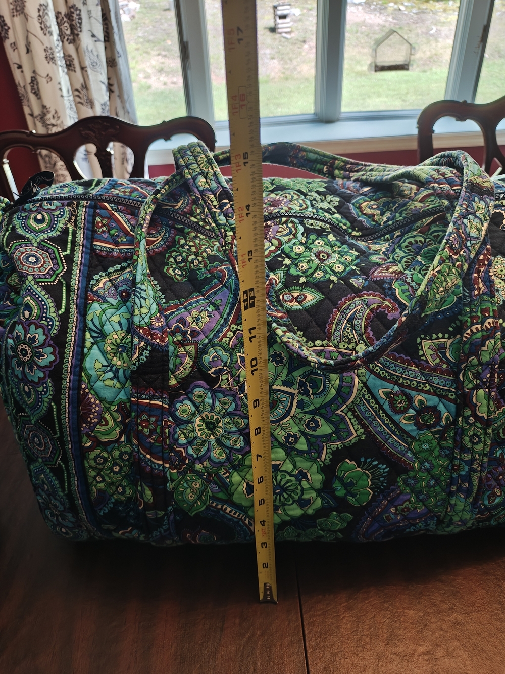 3 Piece Vera Bradley Blue Rhapsody Paisley Duffle Bags And Shoulder Bag - Picture 11 of 16